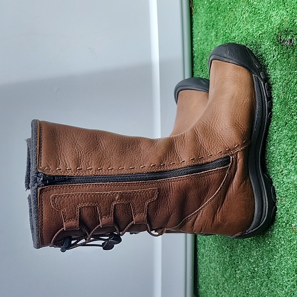 KEEN # 100 LEATHER BOOTS WOOL INSIDES ZIPPERS TIGHTENING SYSTEM WOMAN'S 7.0